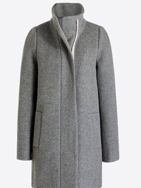 LIKE NEW J. Crew Factory Gray City Coat Peacoat
